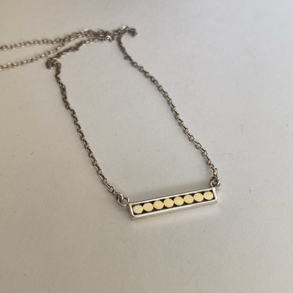 Anna Beck Sterling Silver Reversible Bar Necklace - Picture 2 of 11